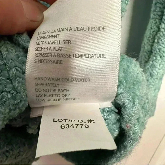 Northern Reflections Cowl Neck Sweater Greenish-Blue  Size Small - Picture 9 of 16